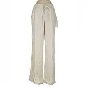 Sienna Sky Light Cream Wide-Leg Women's Pants medium pockets linen blend boho